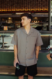 [082215239] CAMISA MC RELAXED - LOTUS